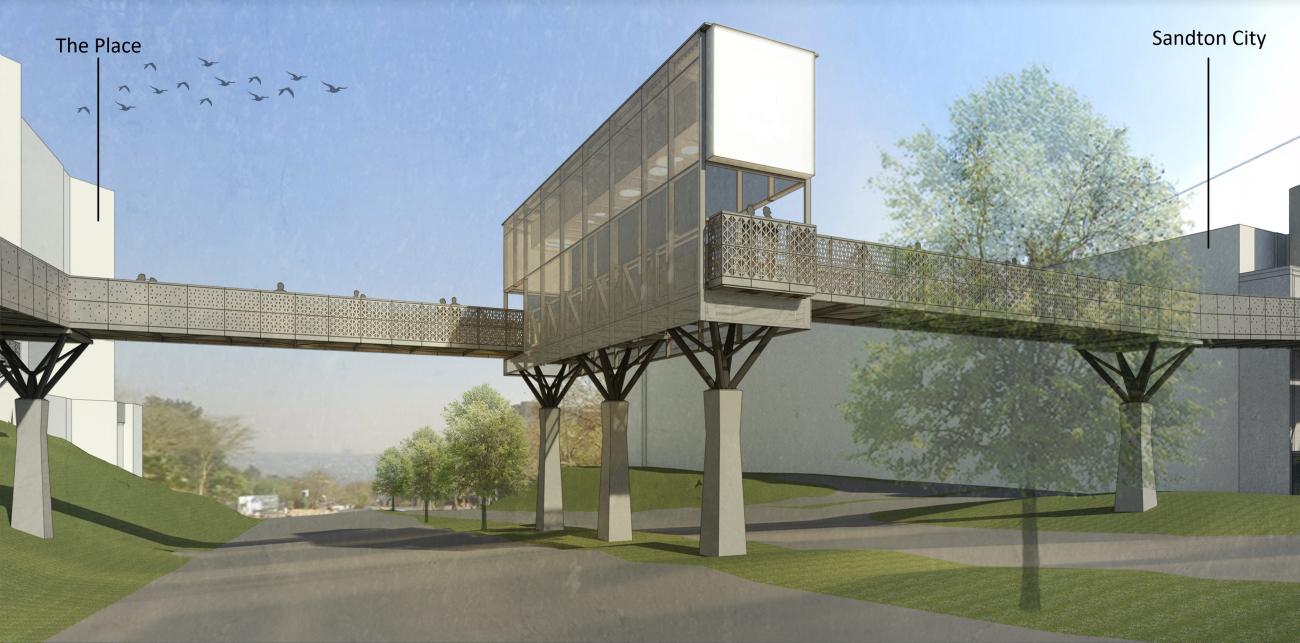Architect Rendering of Sandton Drive Link Bridge
